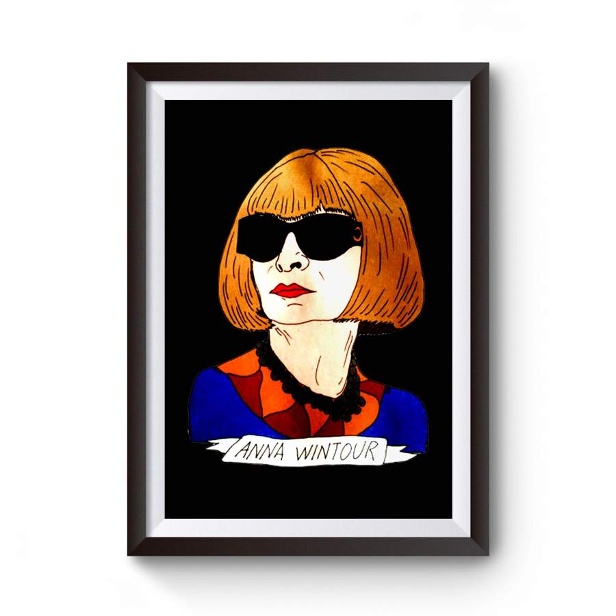 Anna Wintour Tribute To Celebrities Illustrated Poster