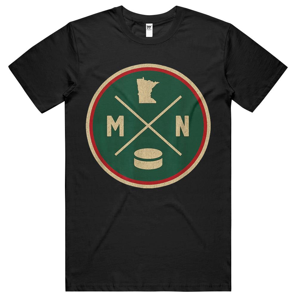 Classic Minnesota Hockey Mn Outline T Shirts