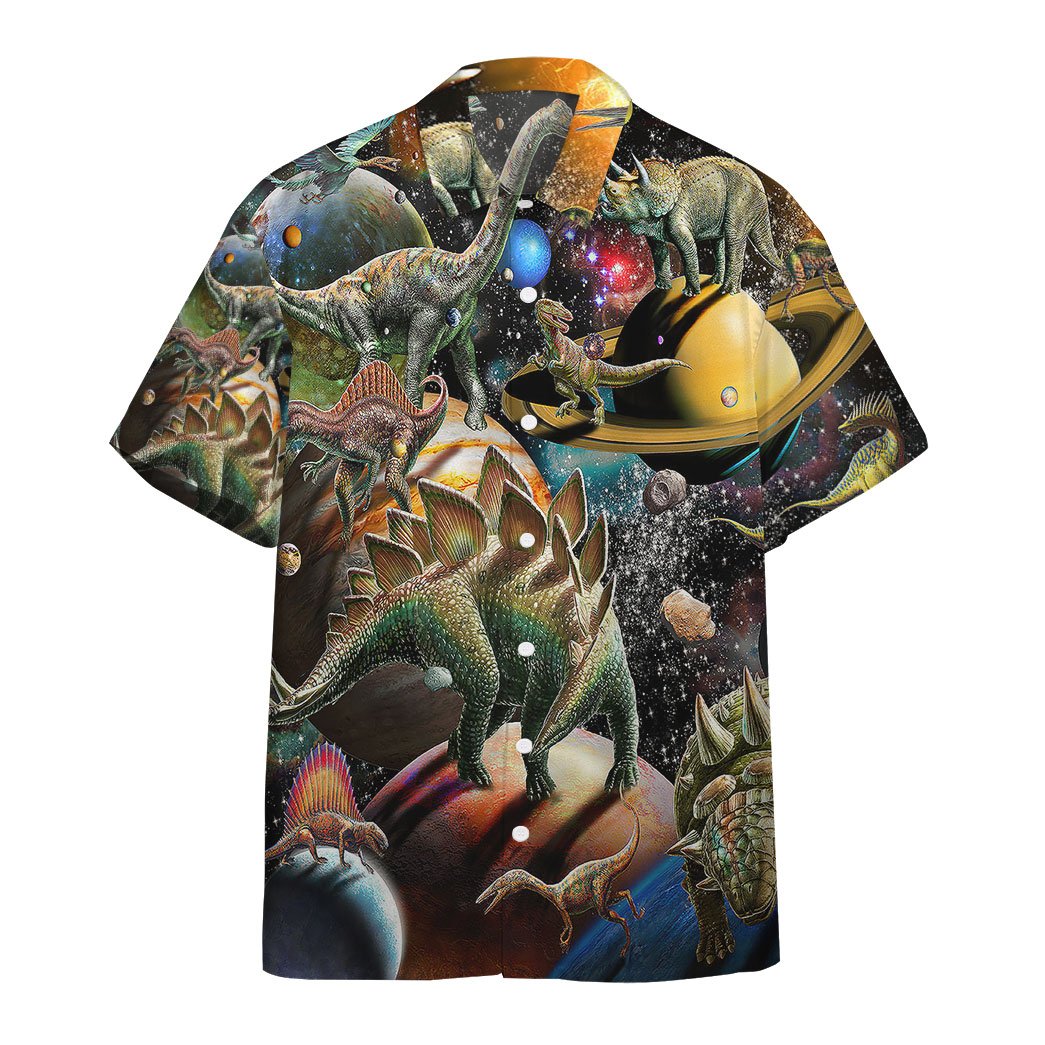 Gearhumans Dinosaur In The Space Custom Hawaiian Shirt Ha103431