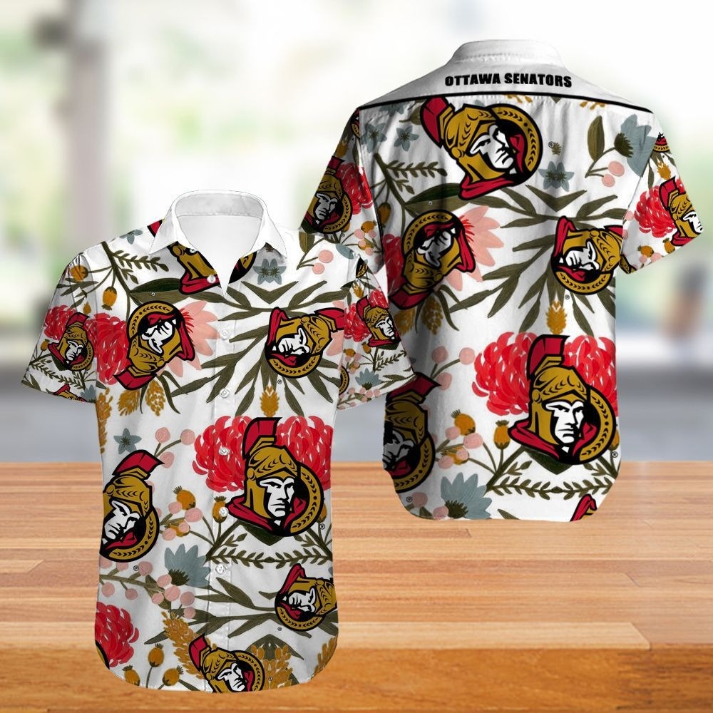 Ottawa Senators Hawaii Shirt Tropical Flowers Summer For Fans Ha63314