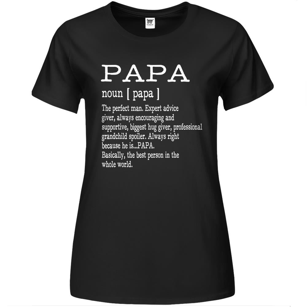 Papa Definition Grandpa Father’S Day Gifts – Men Father’S Day Gift Premium Womens T Shirts