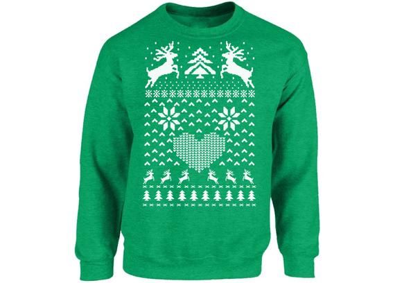 Christmas Deer Unisex Sweatshirt Ugly Christmas Sweater For Men and Women Funny Christmas Sweater Party For Men and Women Christmas Gifts