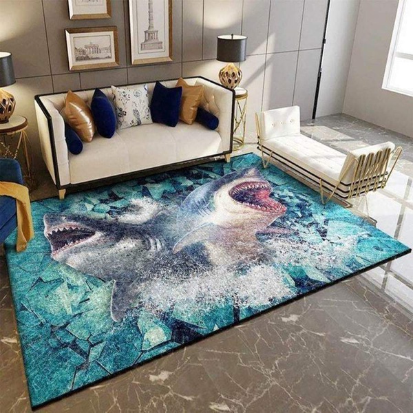 3D Shark Area Rug / OFD 190908