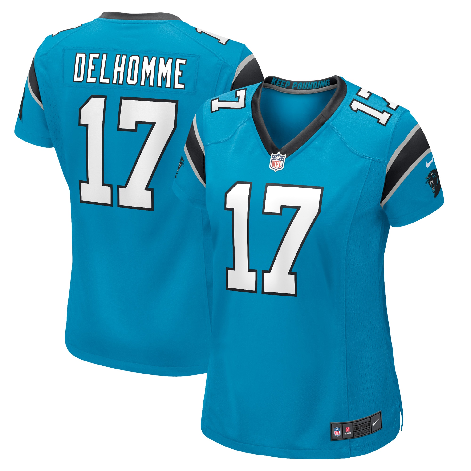 Women’s Carolina Panthers Jake Delhomme Blue Retired Player Jersey