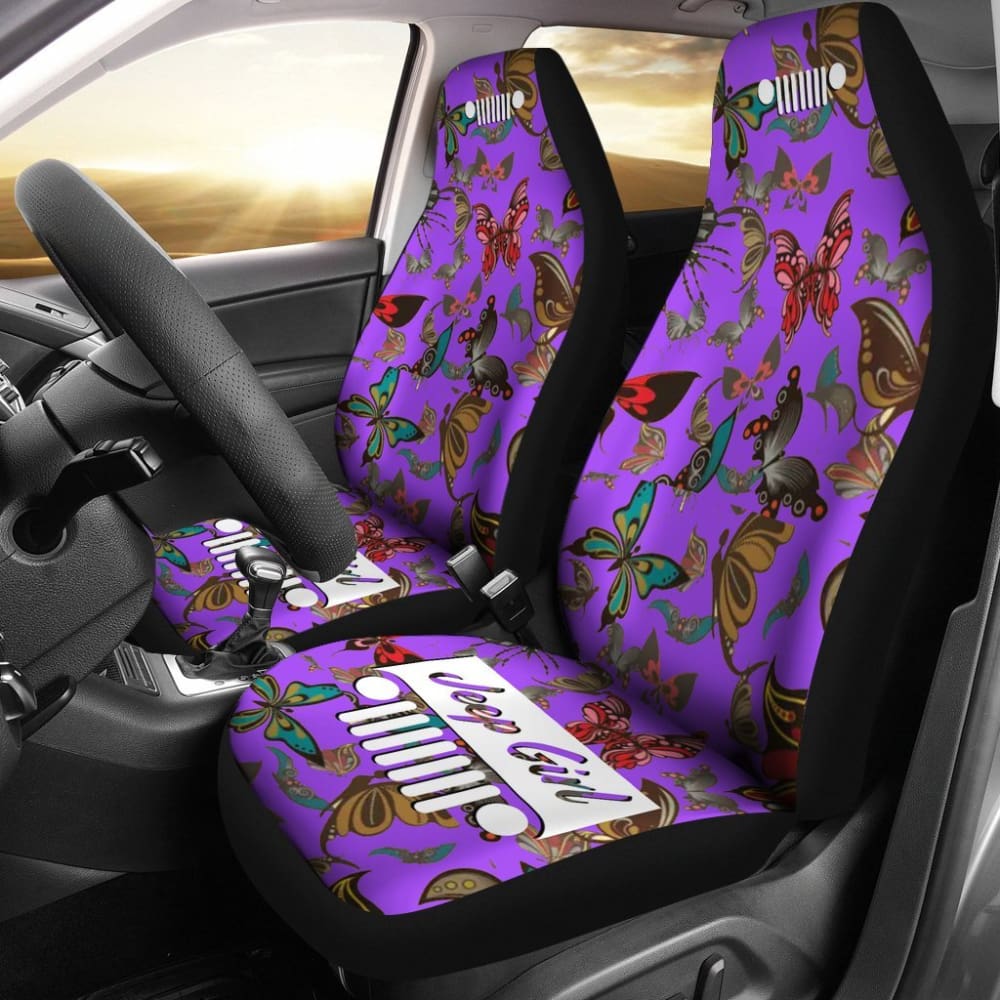 Jeep Girl Seat Cover – Butterflies Purple 101819