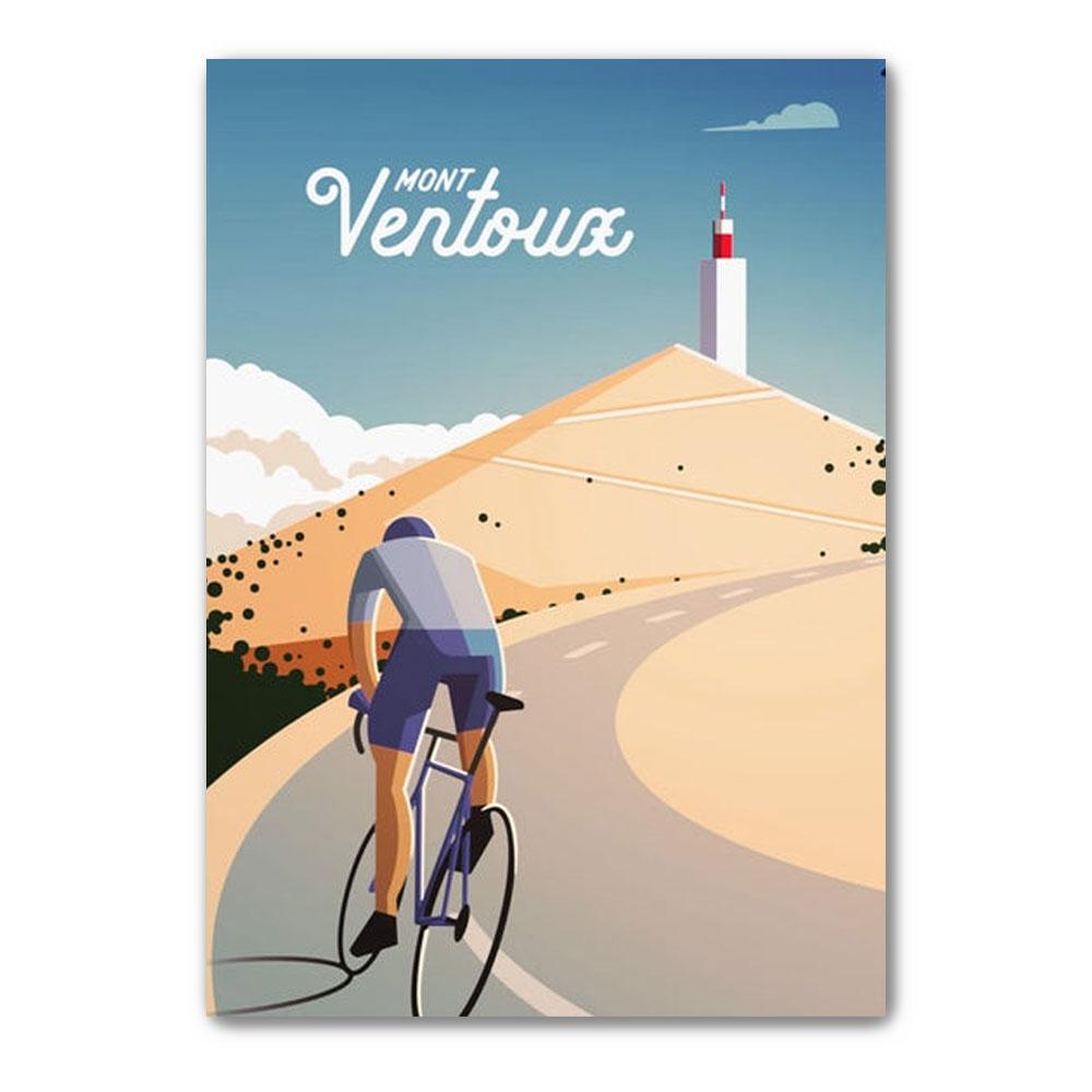 Poster Canvas Mont Ventoux Print – Cycling Print – Cycling Souvenir Poster Wall Decor, Poster Gift Decor Home Decor Wall Art Visual Art