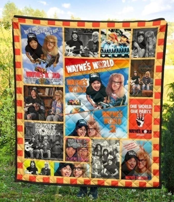 Wayne’s World Vintage Quilt Blanket For Fan