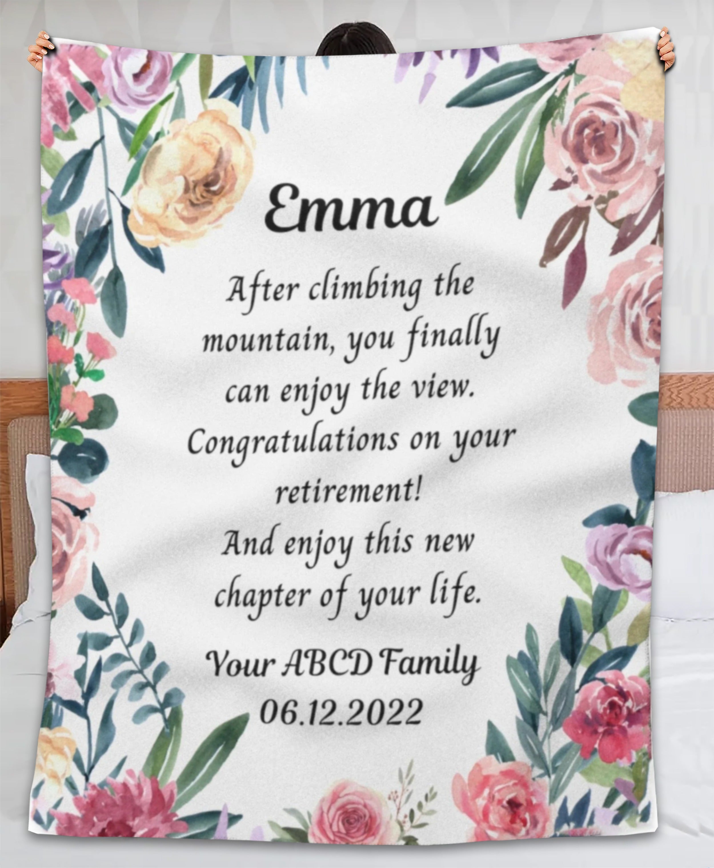Personalized Retirement Blanket Finally Enjoy This New Chapter Of Your ...