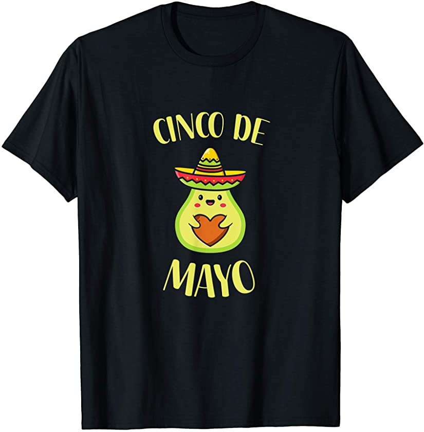 Avocado Cinco de Mayo Funny Mexican Avocado Sombrero 2021 T-Shirt