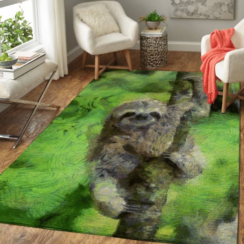 Starry Night Sloth Art – Animals Area Rug Carpet