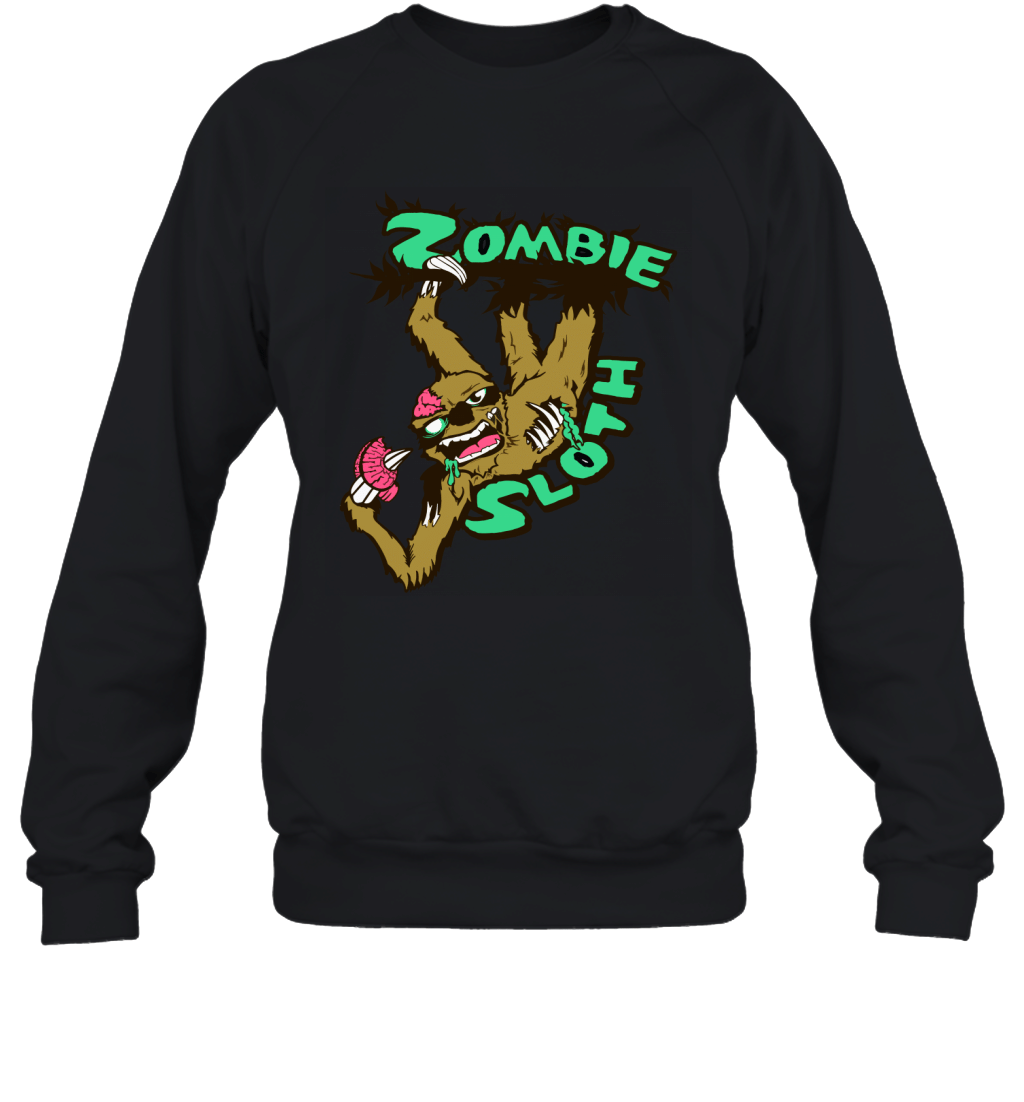 Zombie Sloth Halloween Crewneck Sweatshirt Family Tee