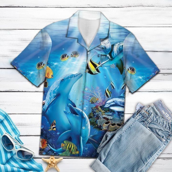 Dancing Dolphin Hawaiian Shirt Ha18295