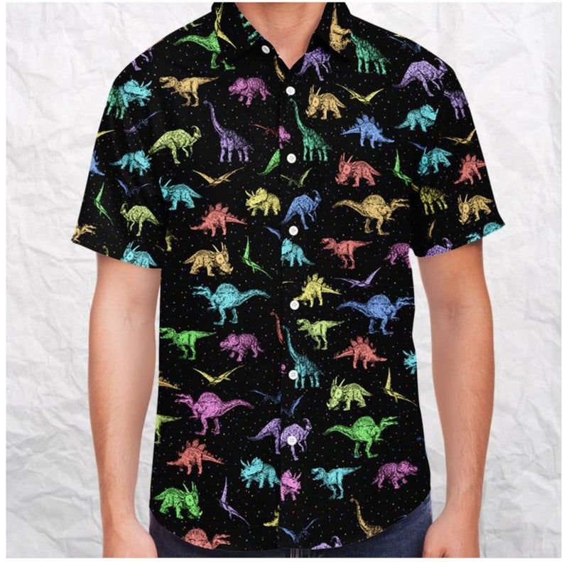 Dinosaurs Multicolor Amazing Design Hawaii Shirt Ha49790