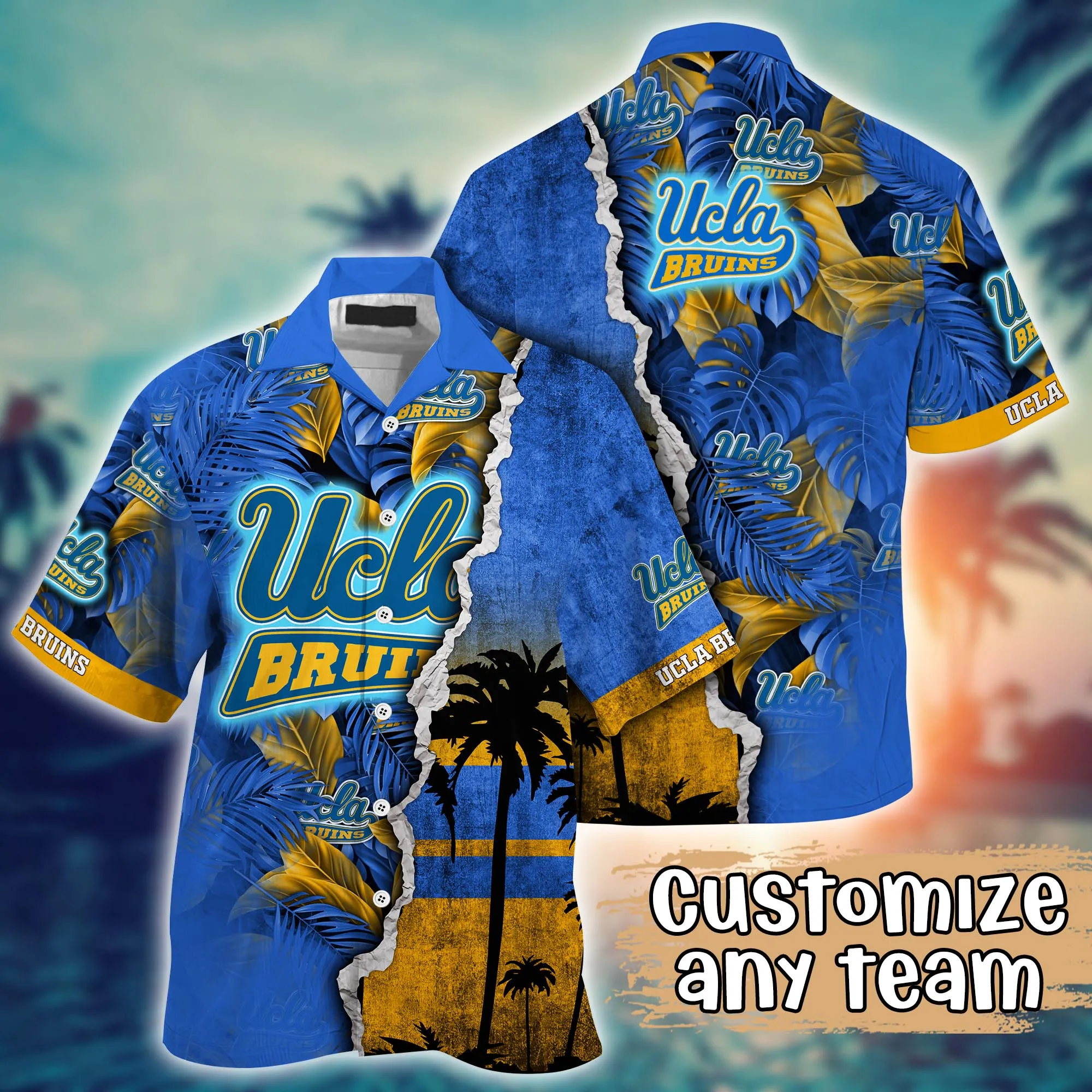 Ucla Bruins NCCA Hawaiian Shirt Custom Flip Flops Aloha Shirt