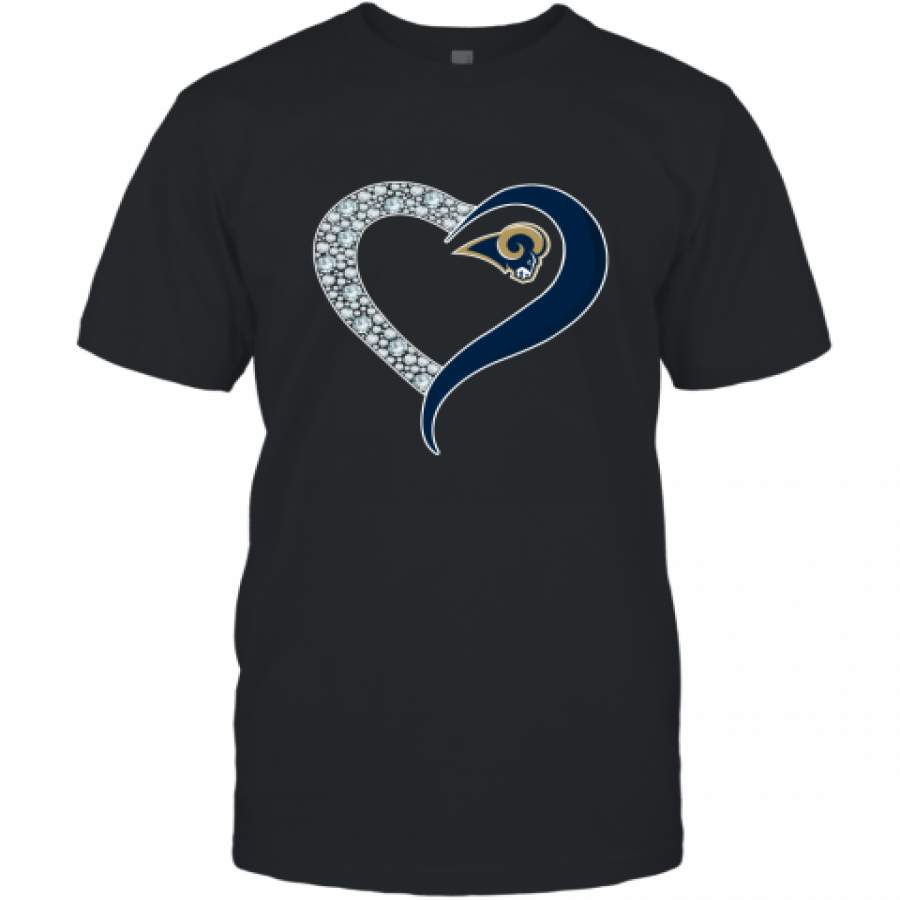 Diamond Los Angeles Rams Heart shirt T-Shirt