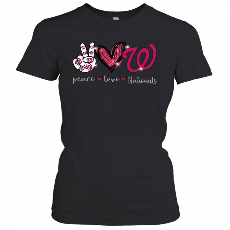 Peace Love Nationals gift for Washington Nationals Fans Women’s T-Shirt