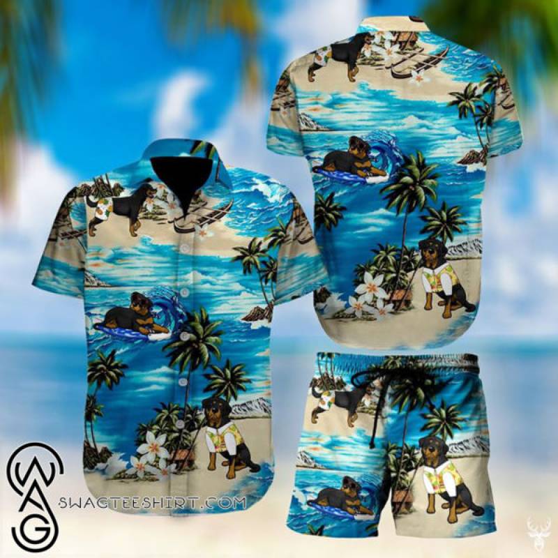 Beach hawaii rottweiler dog hawaiian shirt – Maria