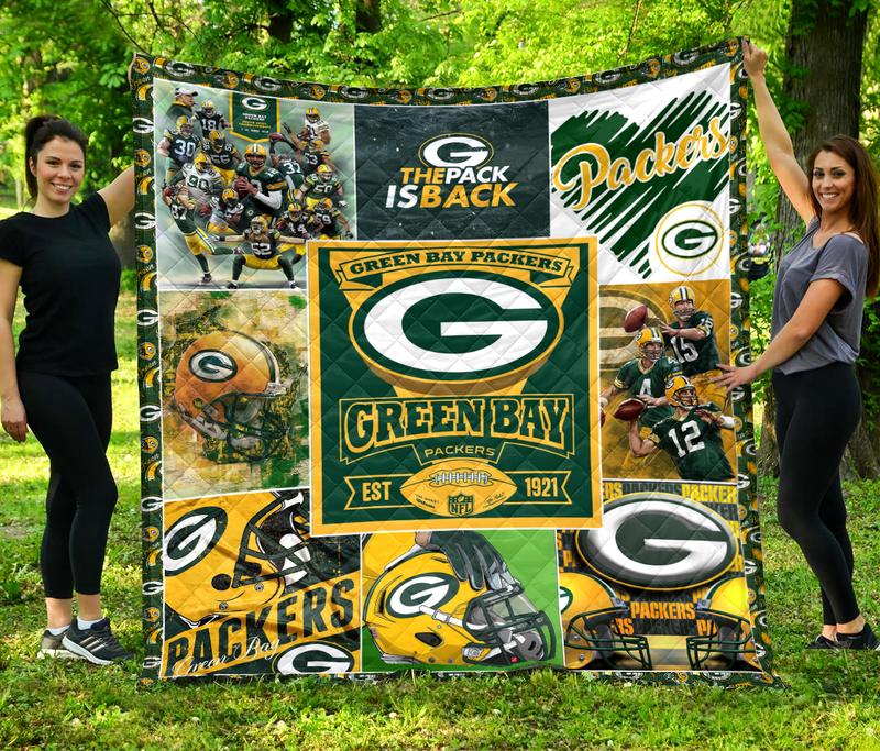 Green Bay Packers Quilt Blanket Best Gift For Fans V884-Hao1