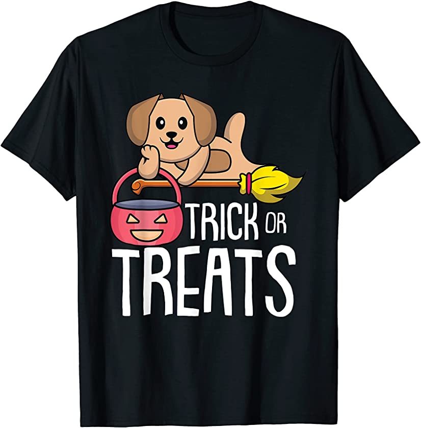 Trick Or Treats Lazy Halloween Costume Cute Dog Doggie Puppy T-Shirt