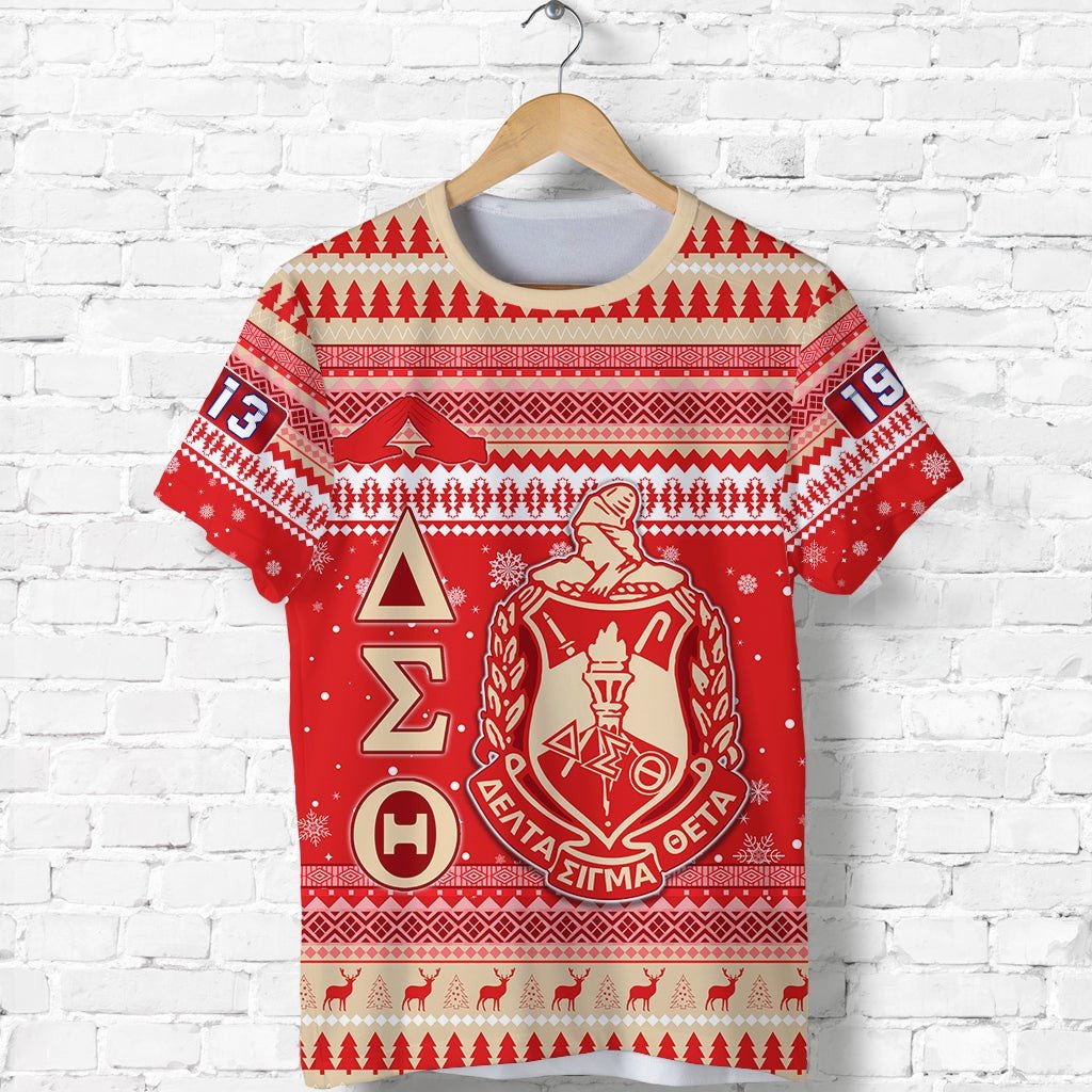 Sorority Tshirt – Delta Sigma Theta Christmas Tshirt African Pattern