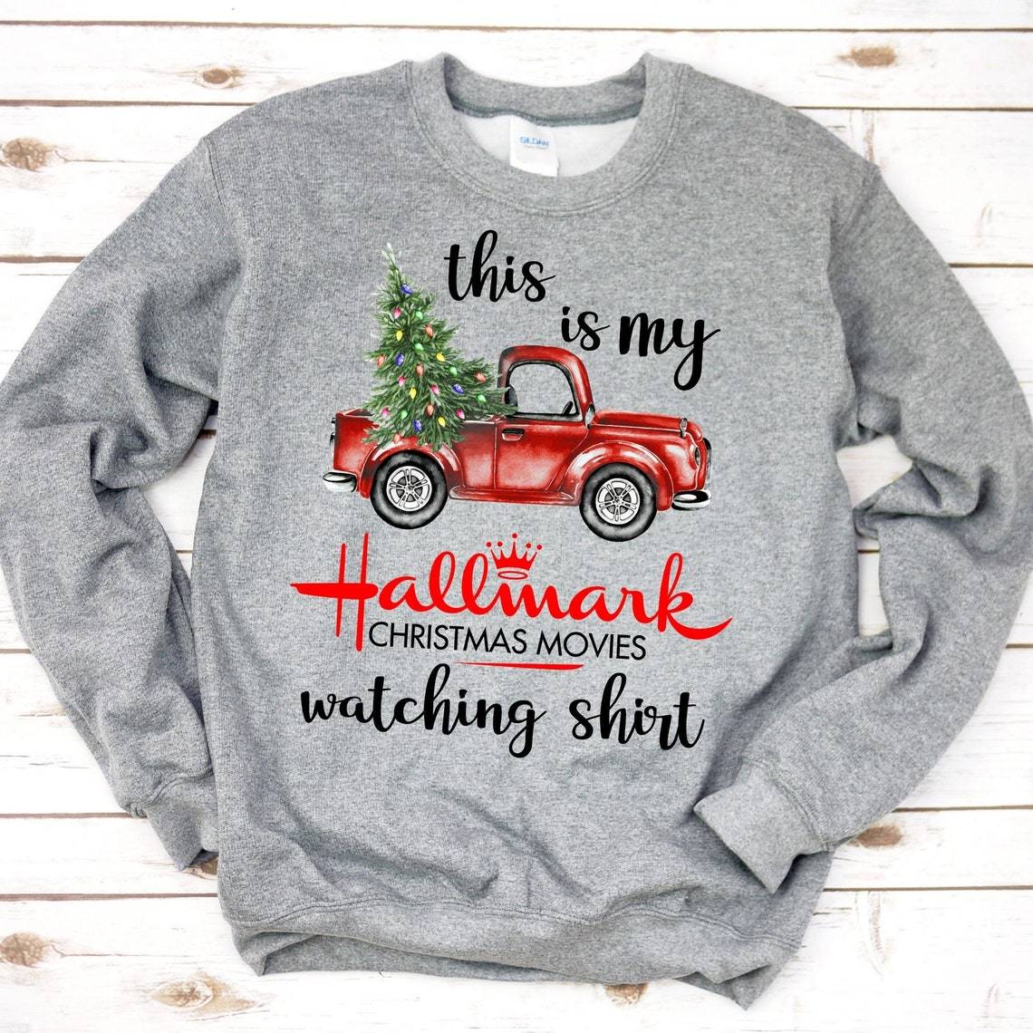 This Is My Christmas Movies Watching Shirt, Christmas Sweatshirt, Hallmark Sweatshirt, Women’S Christmas Sweatshirt, Hallmark Sweater