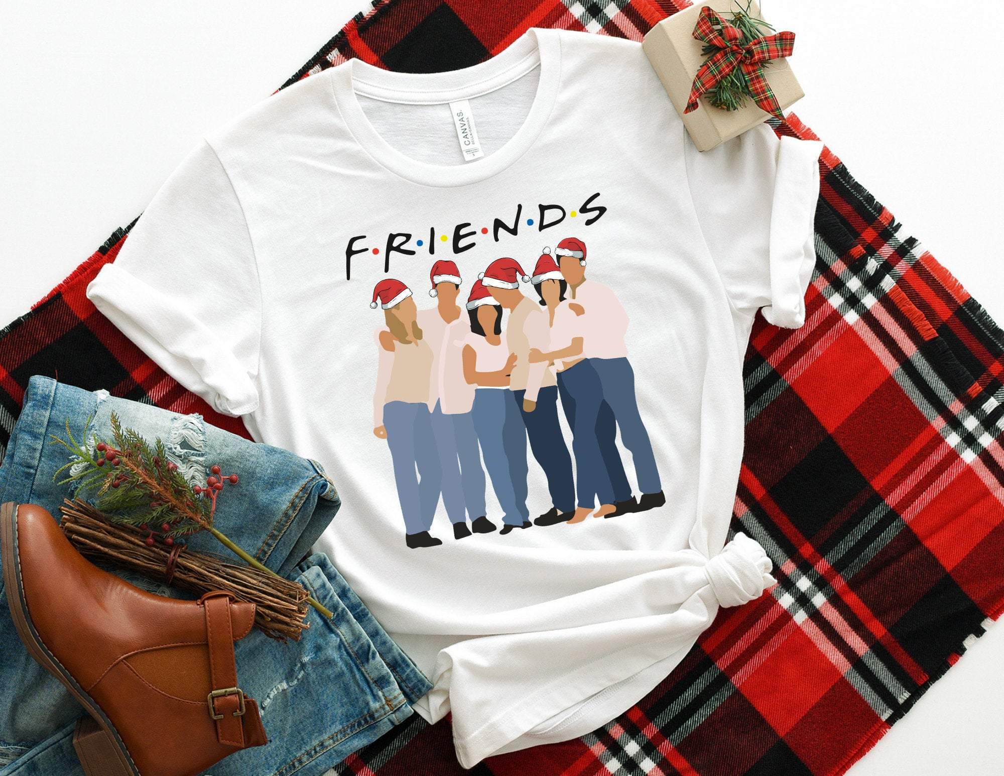 Friends Christmas Shirt, Christmas Friends Shirt, Christmas T-Shirt, Christmas Tshirt, Winter Tshirt, Winter Time Shirt, Christmas Gift T-Shirt Hoodie All Color Size S-5Xl Hoodie Fashion