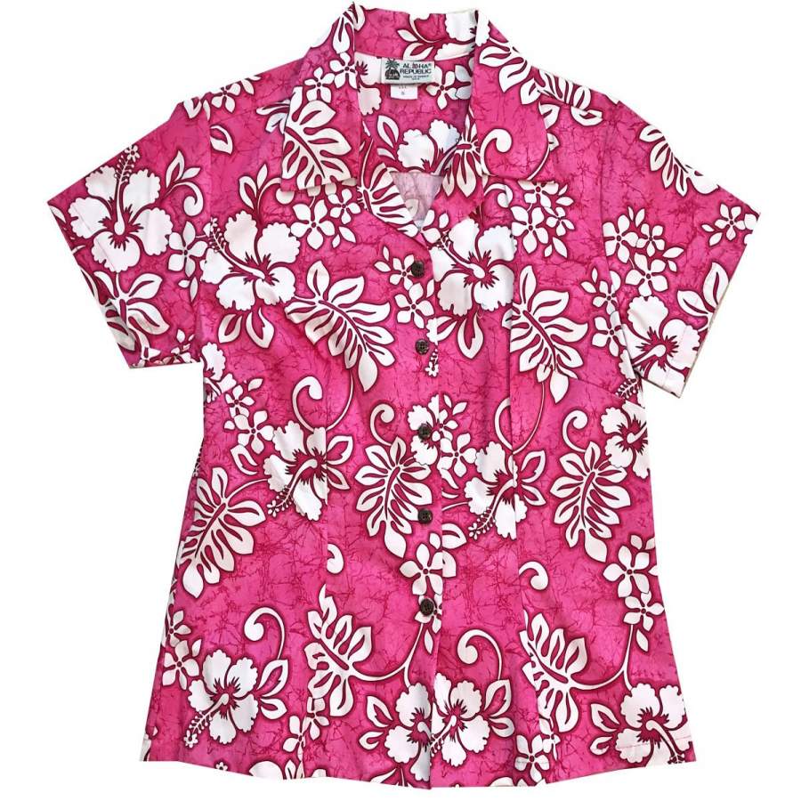 Tropic Flavor Pink Fitted Hawaii Shirt Ha88441