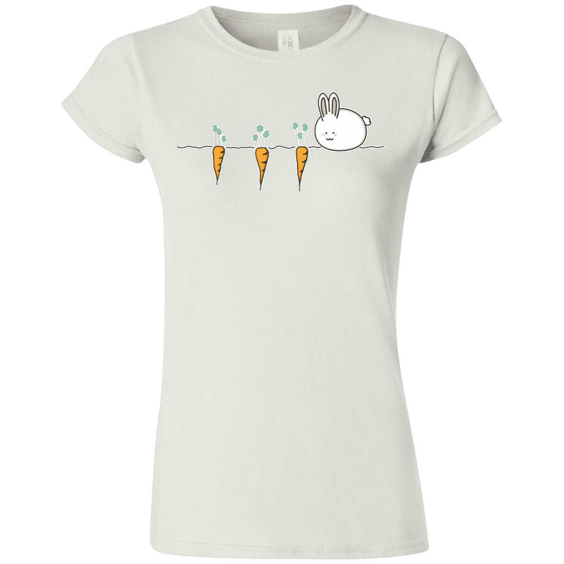 Kawaii Rabbit And Carrots Junior Slimmer-Fit T-Shirt