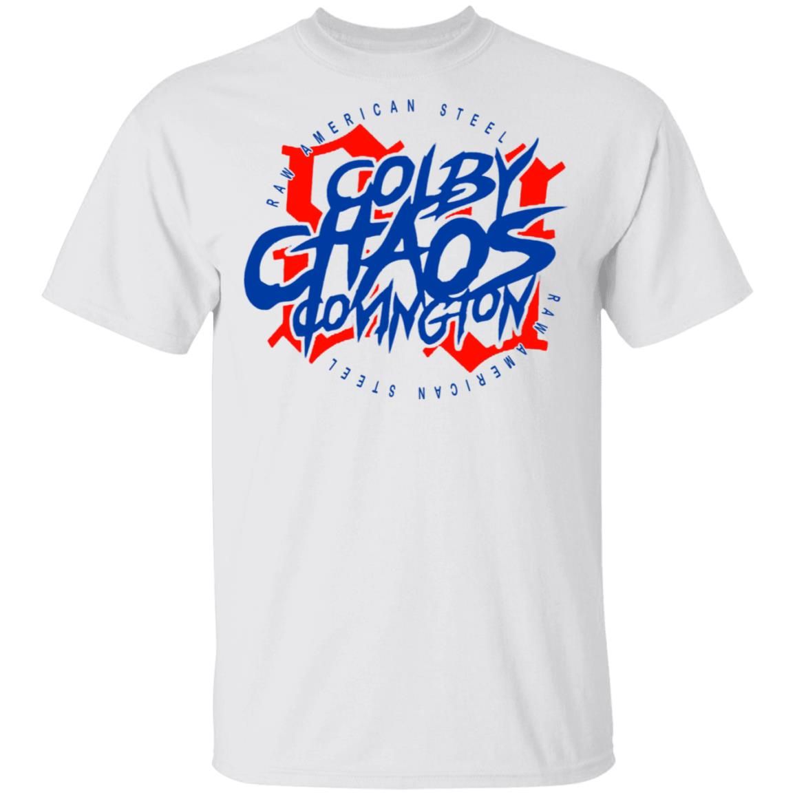 Colby Covington Shirt Colby’Chaos’Covington Raw American Steel White