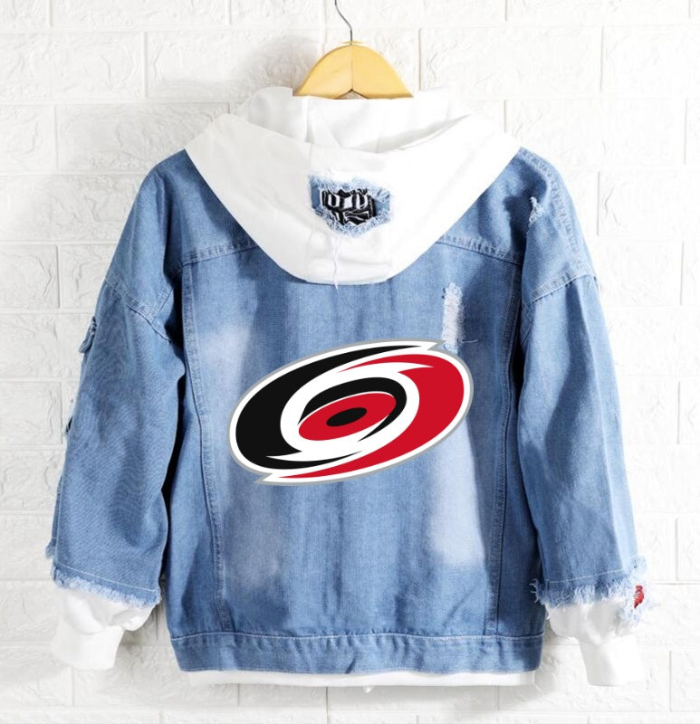 Carolina Hurricanes Jeans Denim Hoodie Jacket