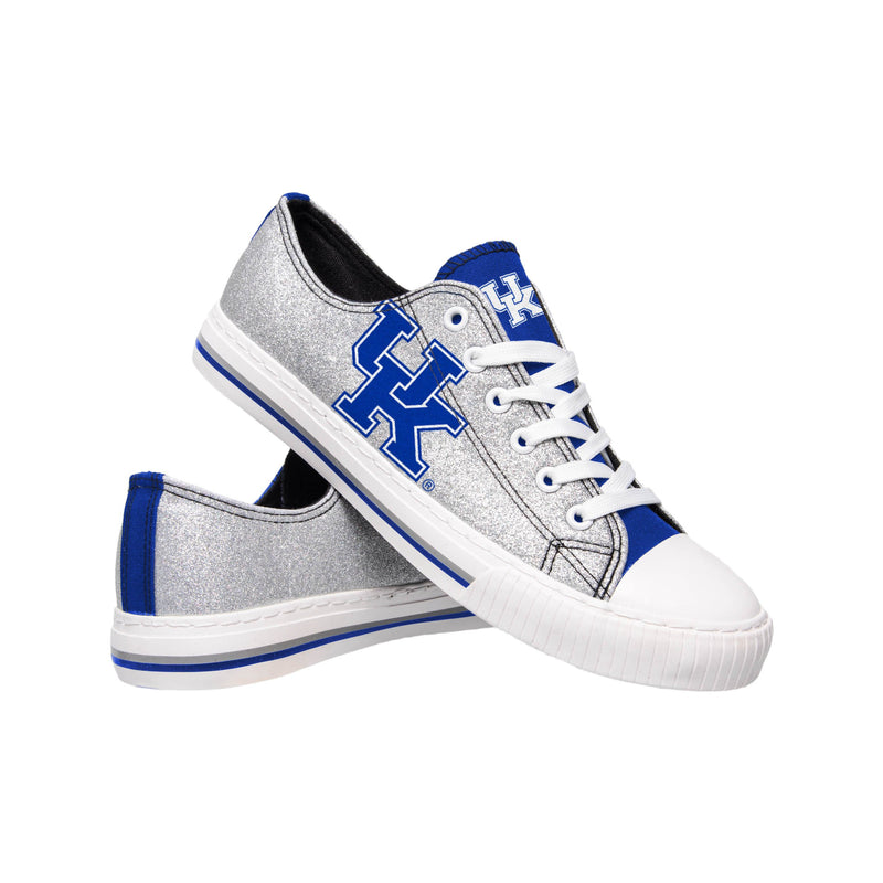 Kentucky Wildcats NCAA Womens Glitter Low Top Canvas Shoes