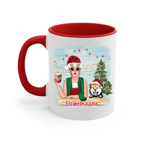 Personalized Mug, Christmas Is Better With Dogs , Christmas Gift For Dog Lovers