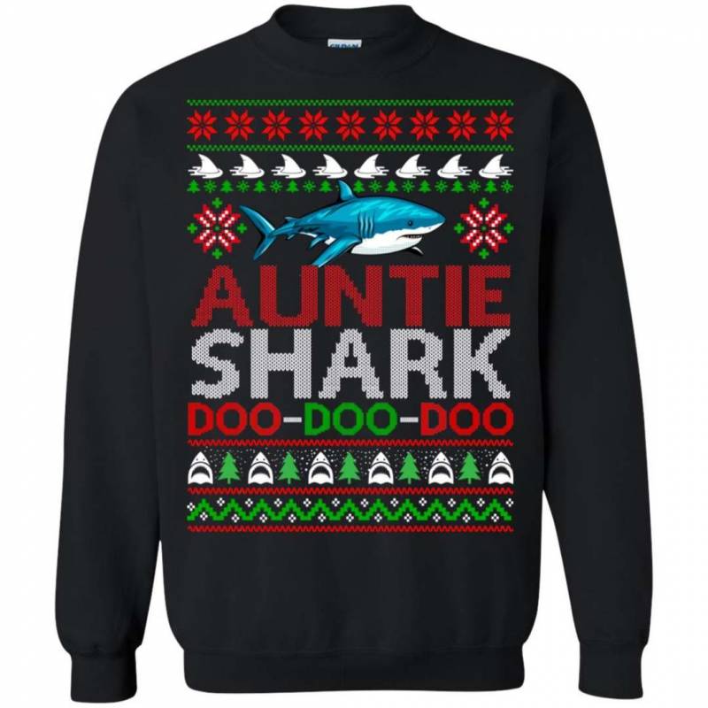 Auntie shark Doo Doo Doo Christmas sweater