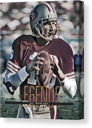 Joe Montana San Francisco 49Ers Trading Card Poster 500 Joe Hamilton Canvas Print