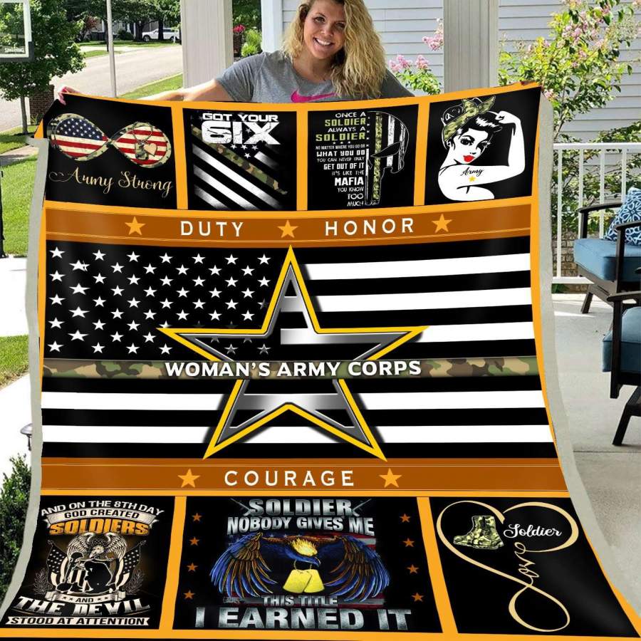 Blanket Giving Women’s Army Corps Once A Soldier Always Soldier