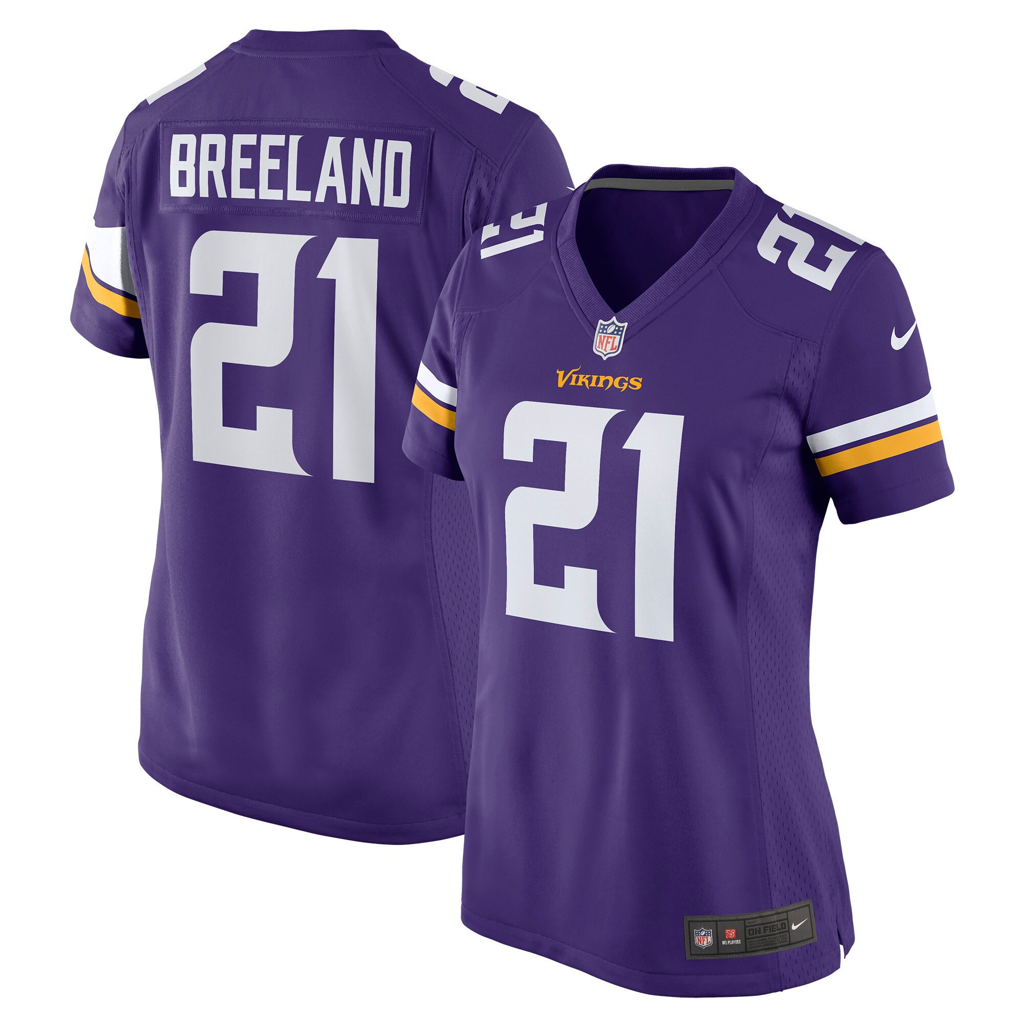 Bashaud Breeland Minnesota Vikings Womens Game Jersey – Purple NFL