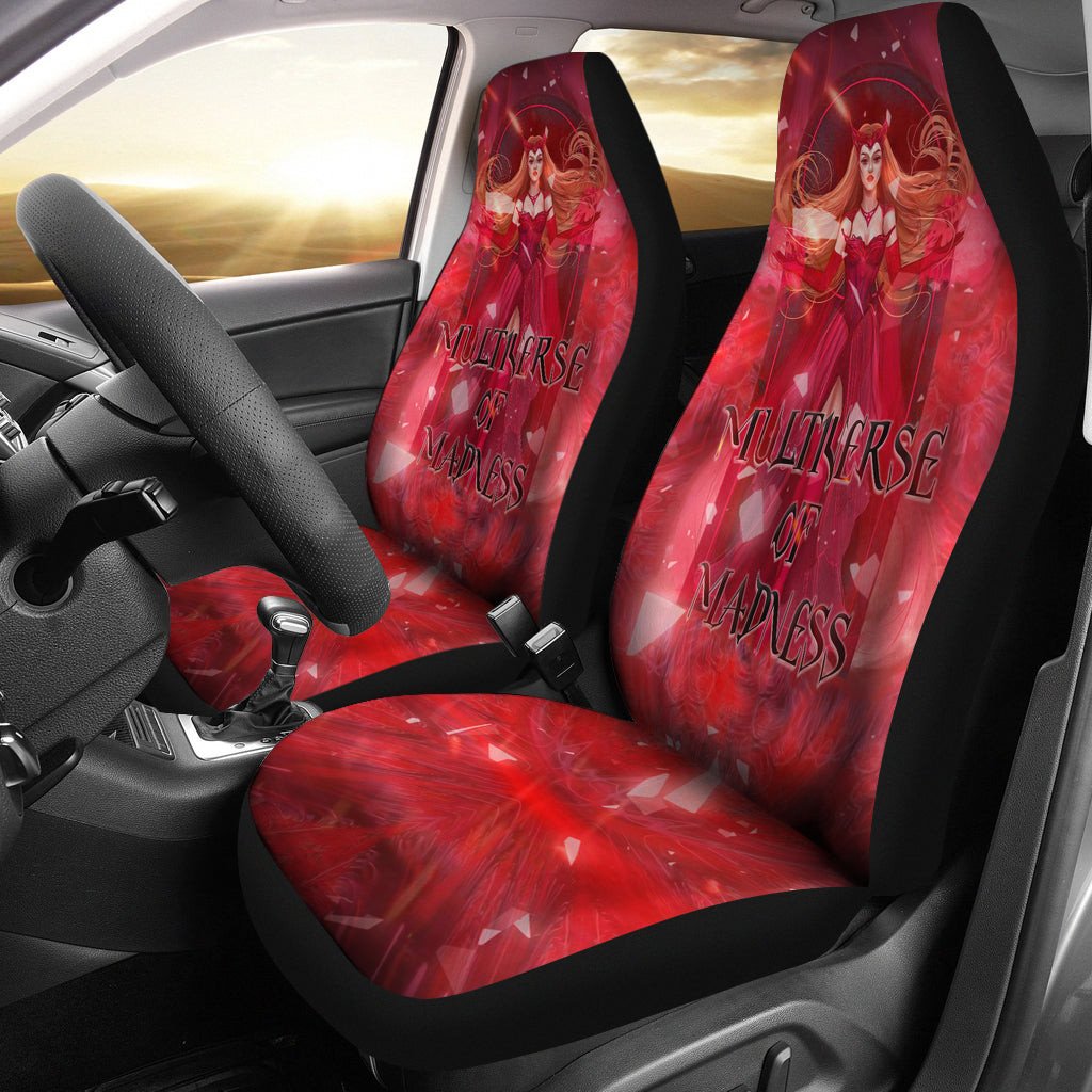 Wanda Maximoff Scarlet Witch Multiverse Of Madness Car Seat Covers Movie Car Accessories Custom For Fans At22070401