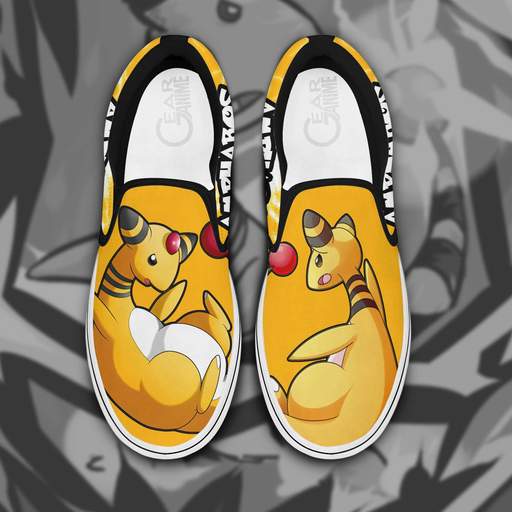 Ampharos Slip On Sneakers Pokemon Custom Anime Shoes Unisex Men Women