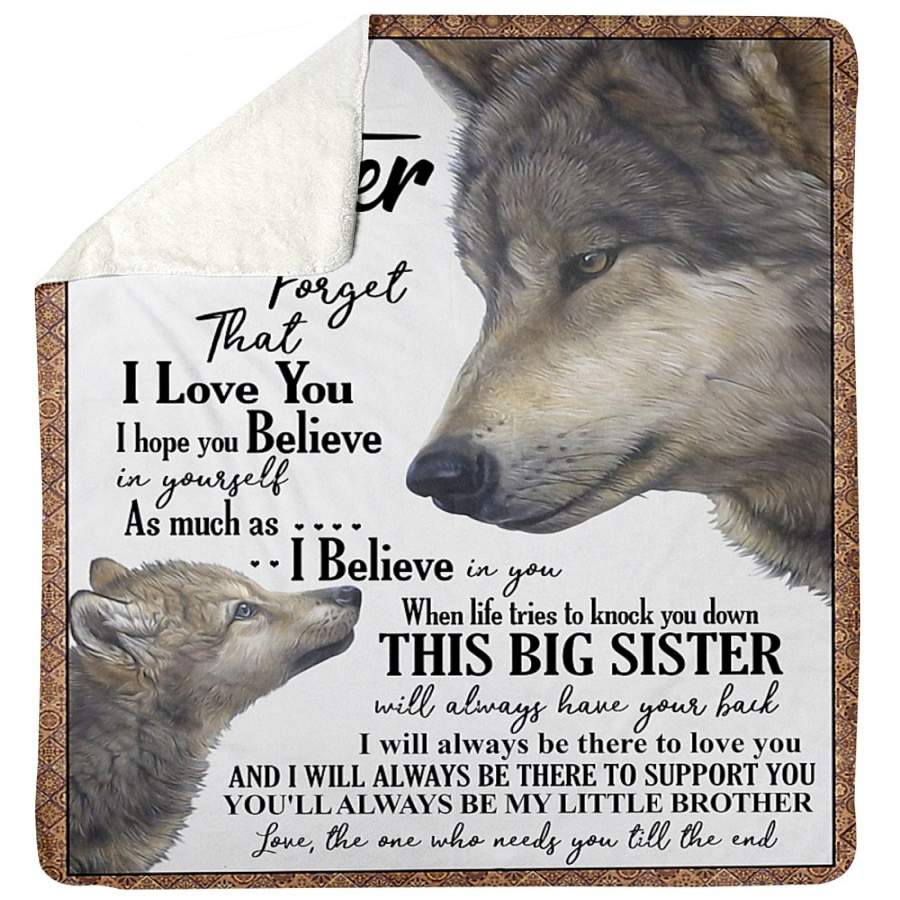 A Little Brother To Brother With Love Trending For Family Sherpa Blanket