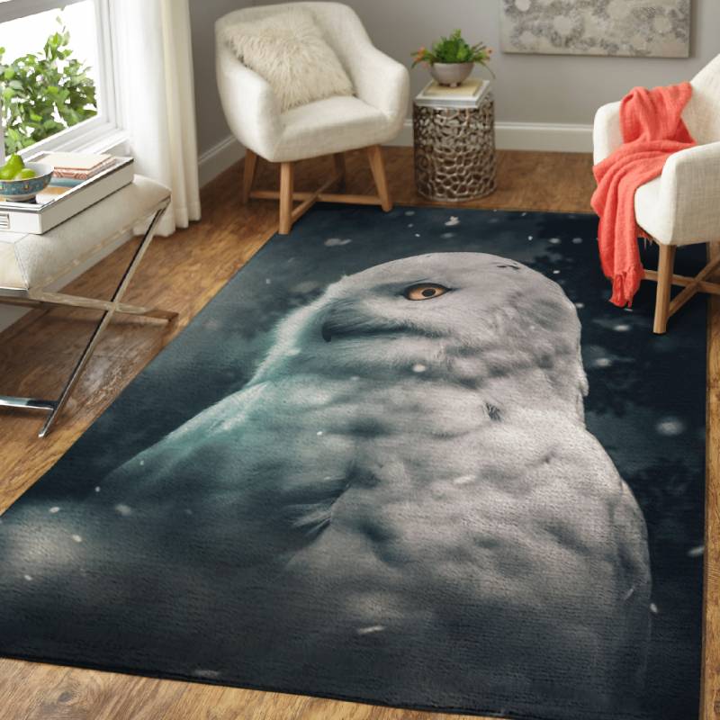 The Snowy Owl – Animals Area Rug Carpet