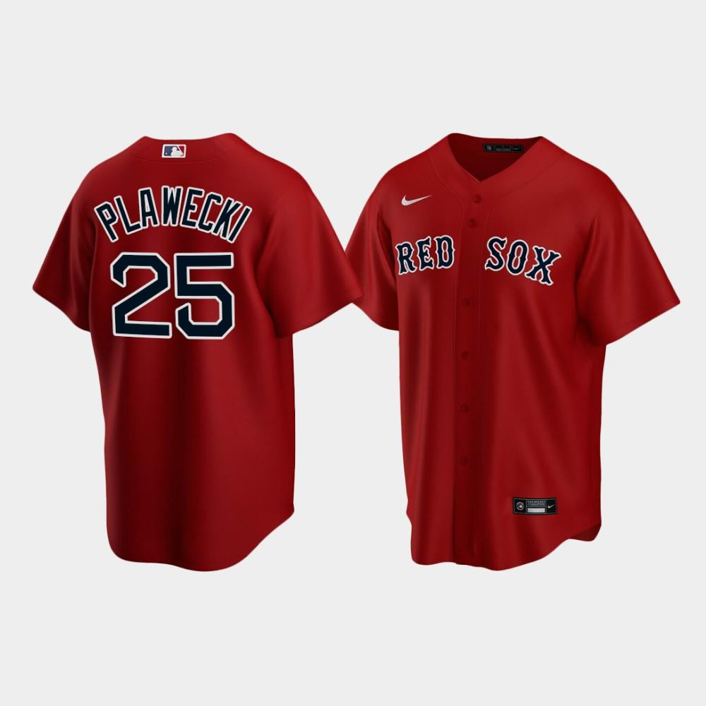 Youth Boston Red Sox 25 Kevin Plawecki Alternate Red Jersey