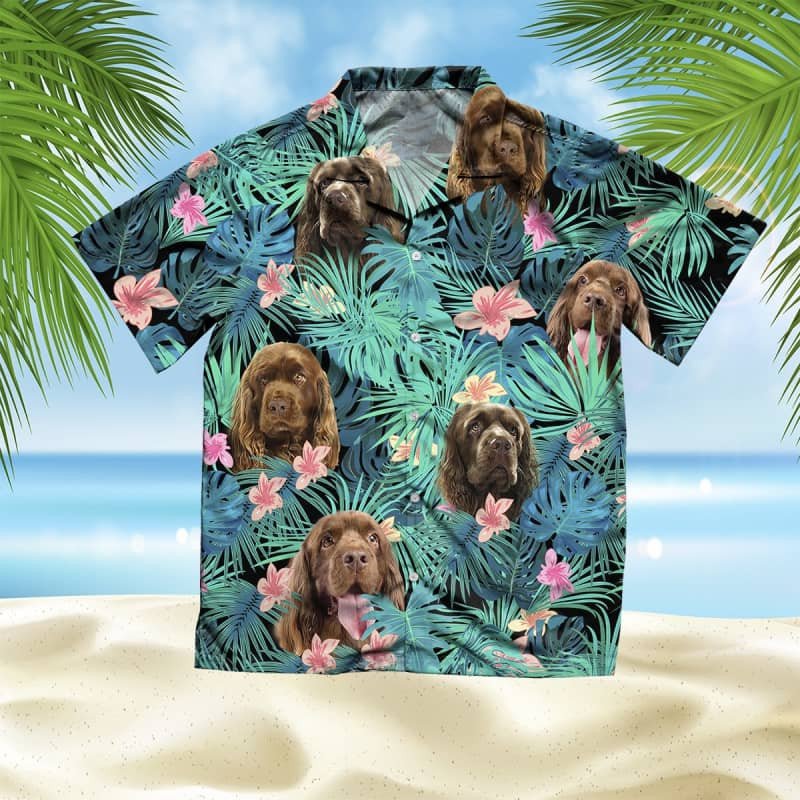 Felacia Sussex Spaniel Summer Leaves Hawaii Shirt Ha5733