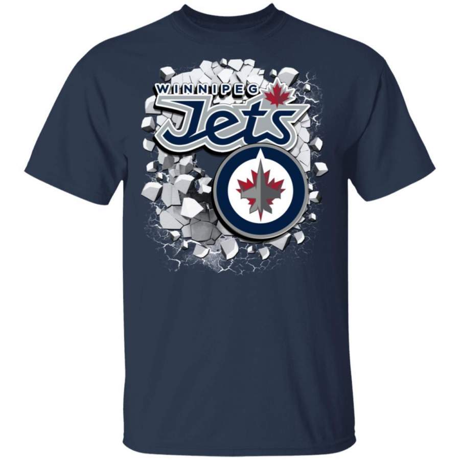 Colorful Earthquake Art Winnipeg Jets T Shirt