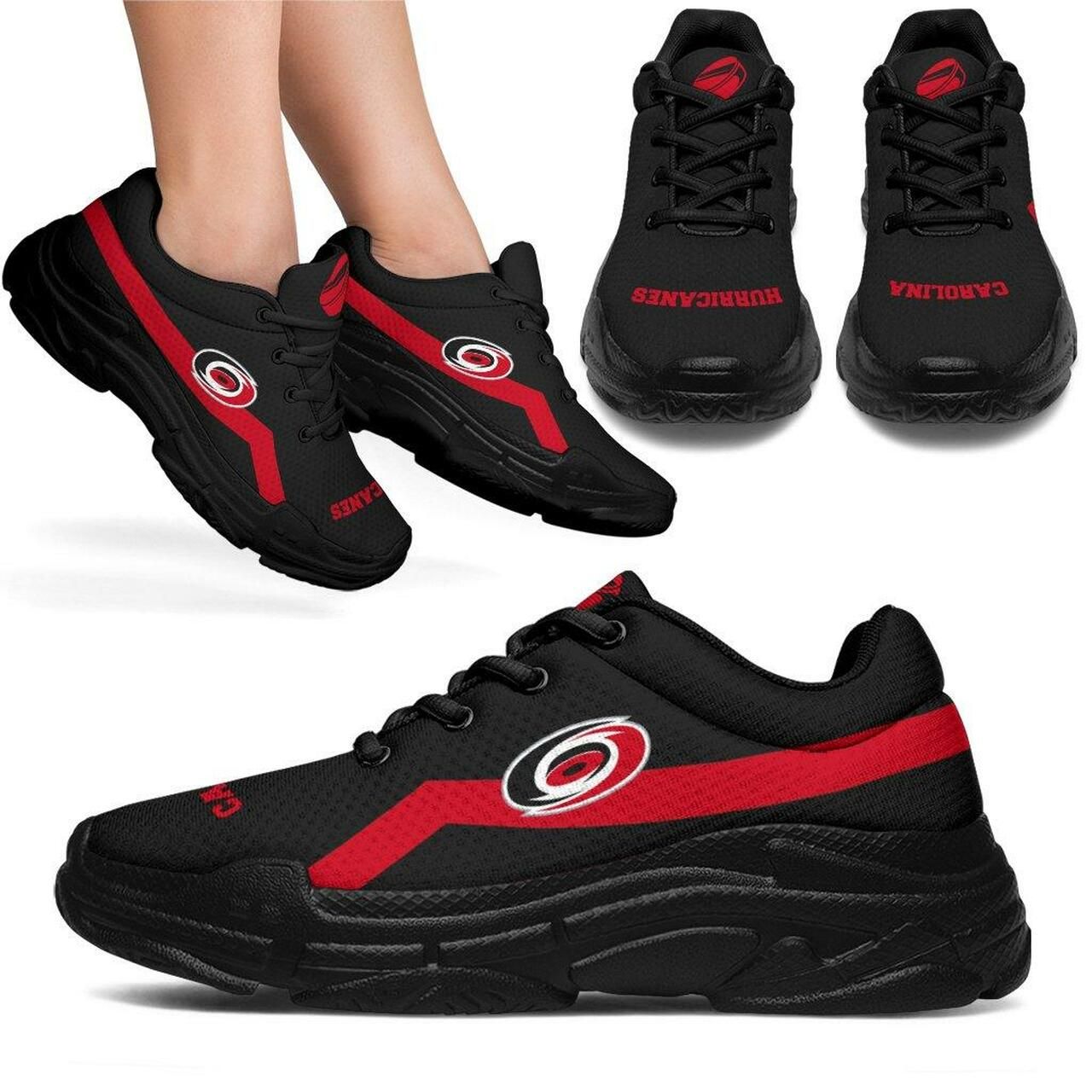 Carolina Hurricanes Sneakers With Line Shoes Edition Chunky Sneaker Running Shoes For Men, Women Shoes15776