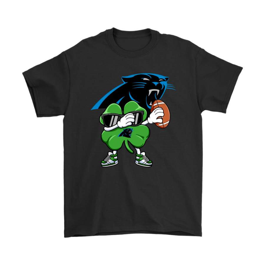 Dabbing Shamrock Football St Patricks Day Carolina Panthers Shirts