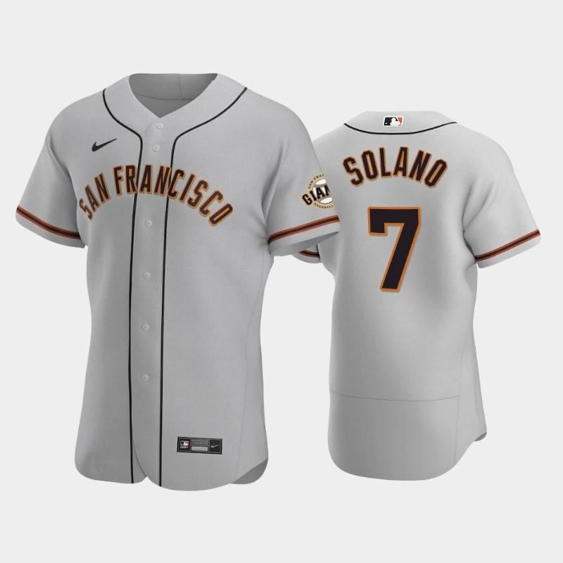 7 Donovan Solano Gray Road San Francisco Giants Jersey