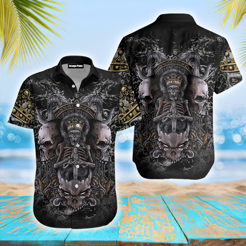 Unique Skull King Aloha Hawaii Shirts For Men And Women Ha44643