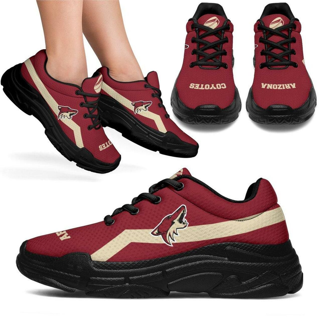 Arizona Coyotes Sneakers With Line Shoes Edition Chunky Sneaker Running Shoes For Men, Women Shoes15778