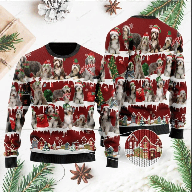 Bearded Collie Ugly Christmas Sweater