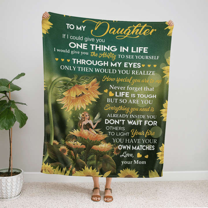 To My Daughter You Have Your Own Matches Fleece Blanket Gift For Family, Birthday, Daughter, Mom To Daughter Gift Home Decor Bedding Couch Sofa Soft And Comfy